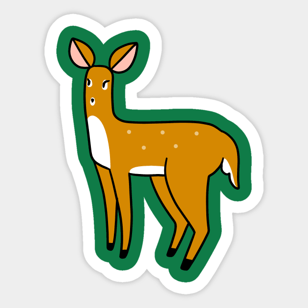 Cute Deer Sticker by saradaboru